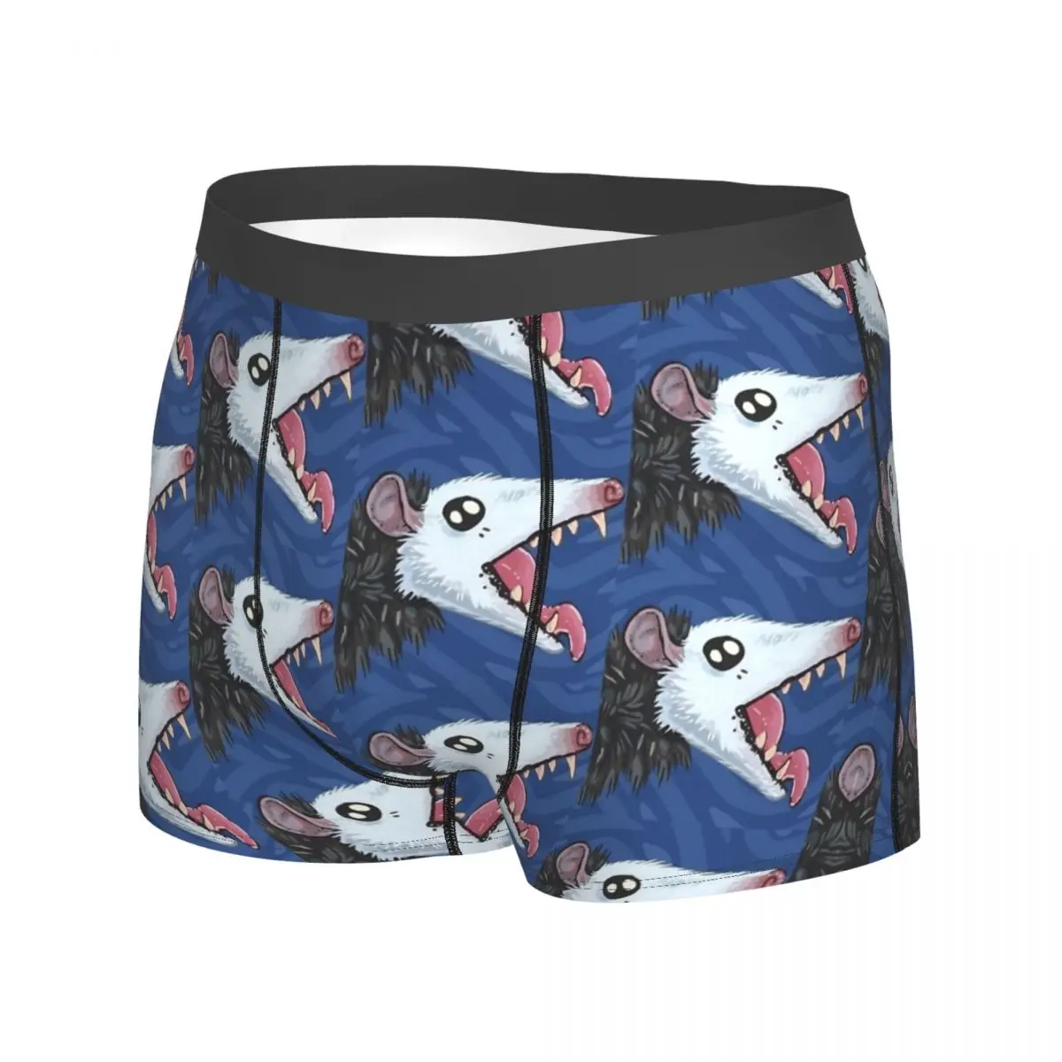 TEXTLESS WHY HE SCREM Opossum Possum Men Underwear Boxer Shorts Panties Humor Soft Underpants for Male Plus Size