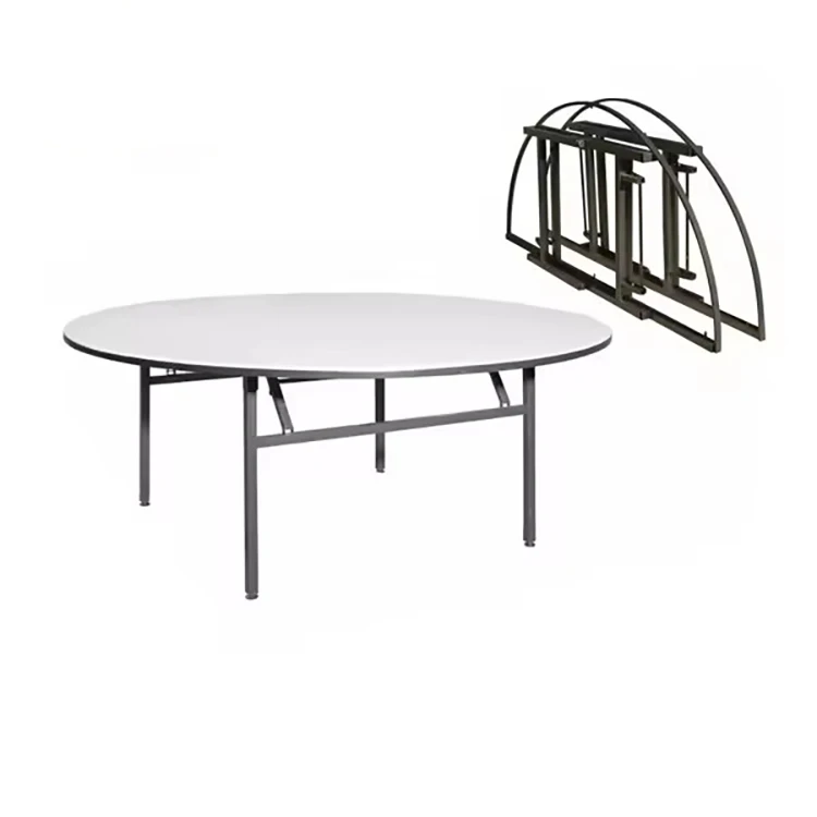 Grande table à manger ronde pliante empilable de jardin de banquet