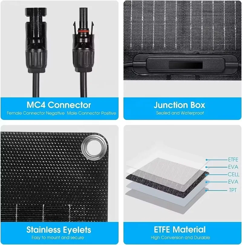 24% High Efficient Flexible Solar Panels 215Watts 21.6V  Mono 9BB Hetero-junction Panel Solar Factory Price