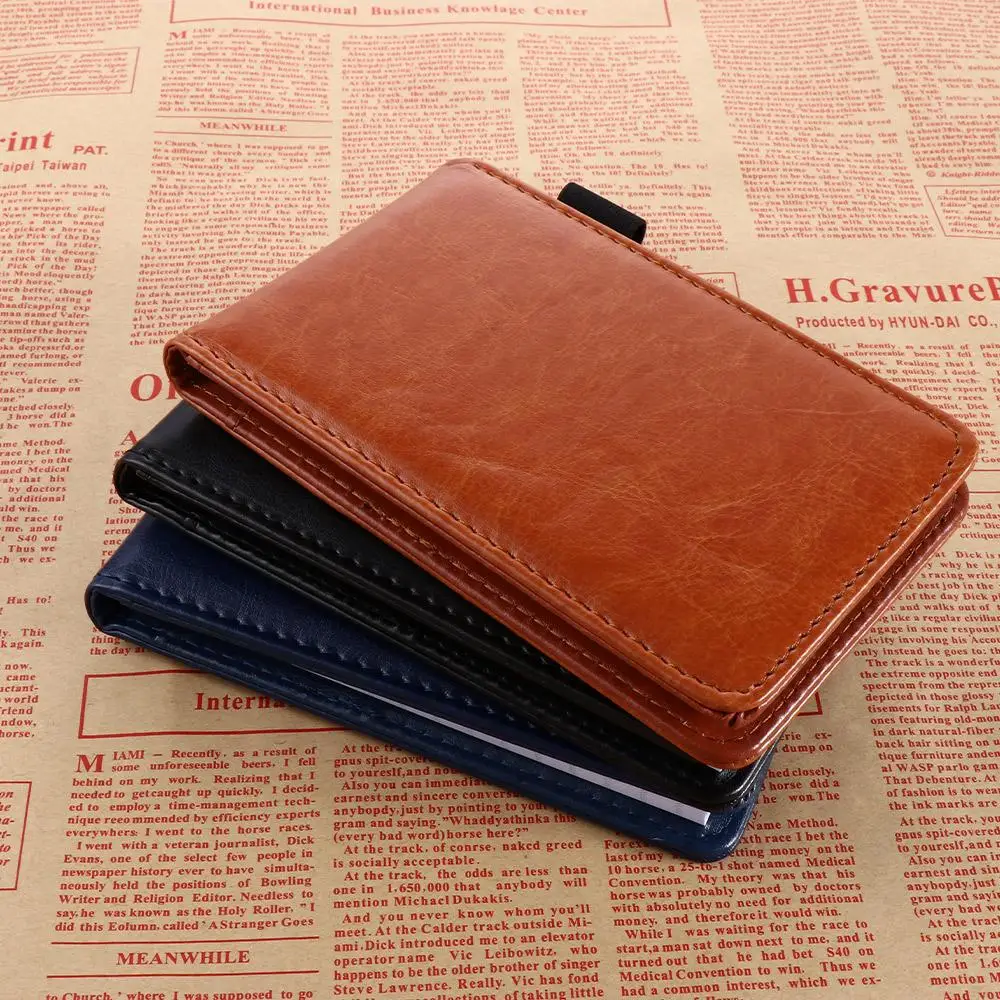 Stationery Multifunction Small Leather Cover Diary Retro Business Memos Mini Notepad A7 Notebook Pocket Planner