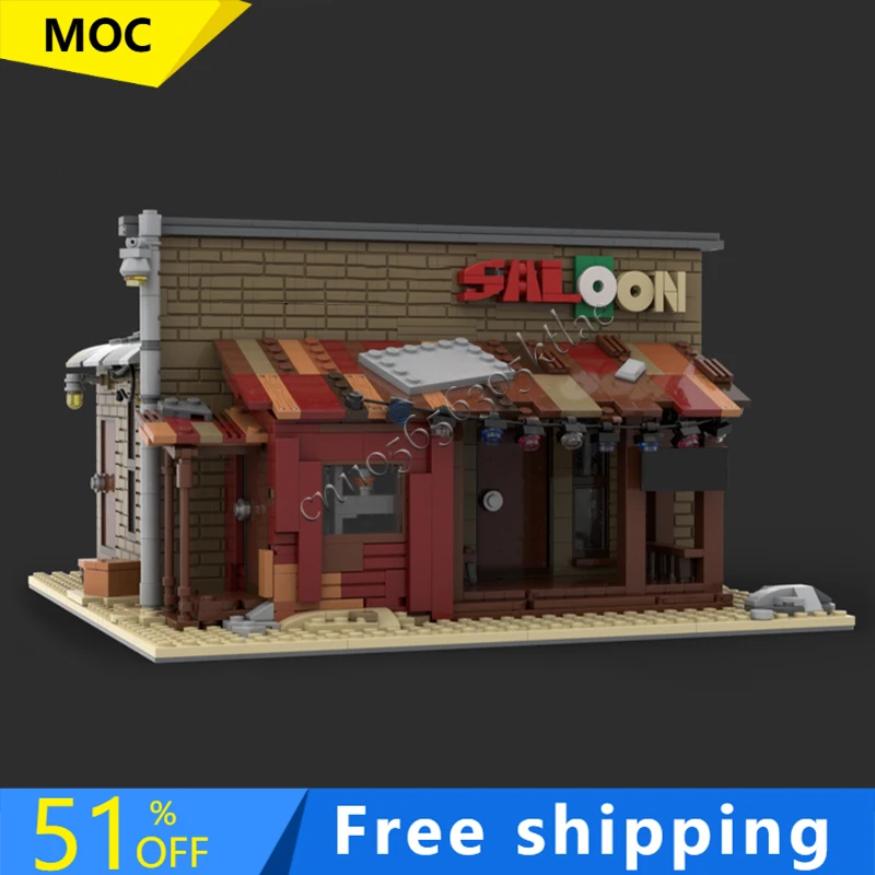 

1716PCS MOC City Street Views Modular Explorer's Tavern Building Blocks Diy Educational Assembly Kid Toy Popular Christmas Gift