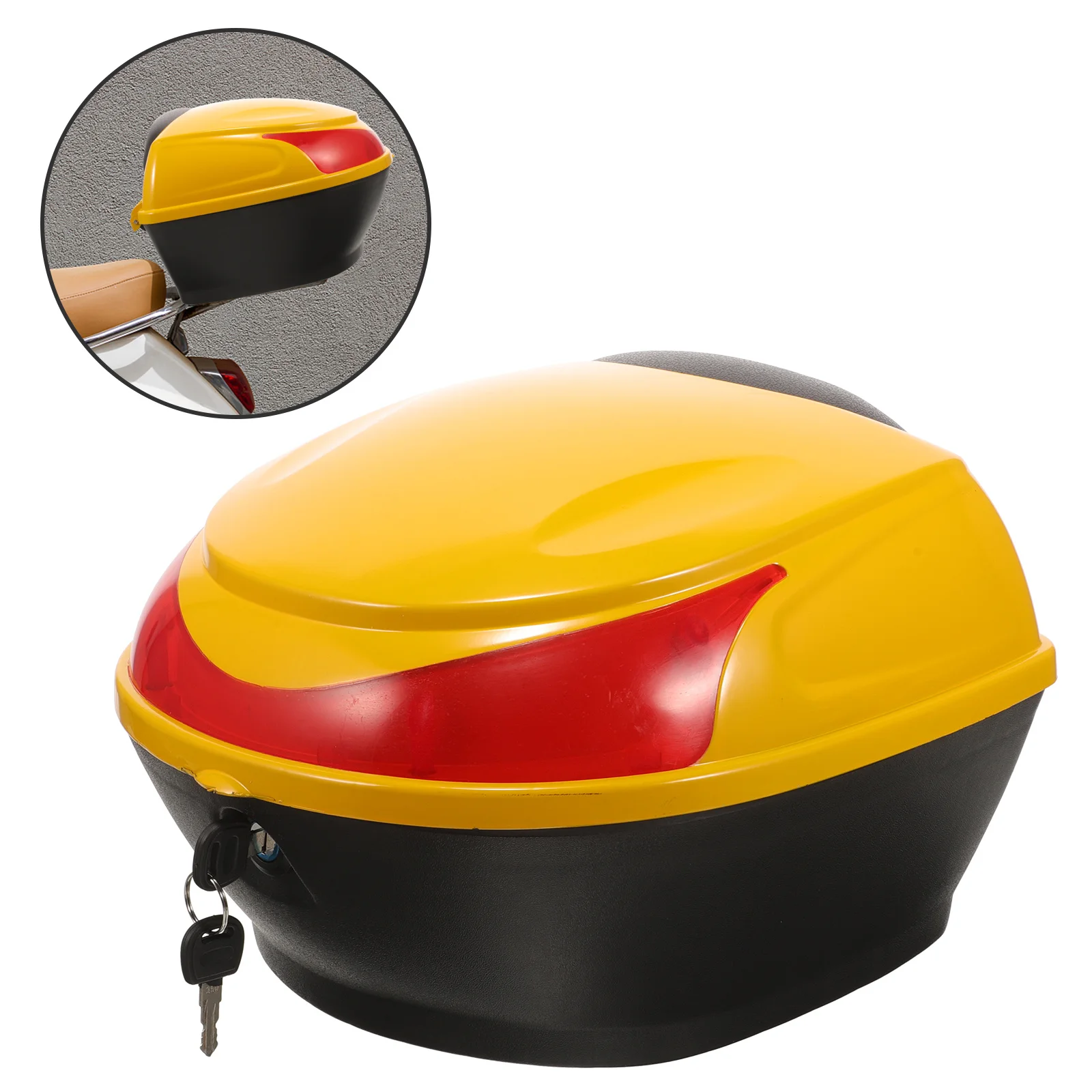 

Motorcycle Tail Box 20L Universal Rear Storage Case For Scooter Waterproof Tail Trunk Tool Container Heavy Duty Plastic