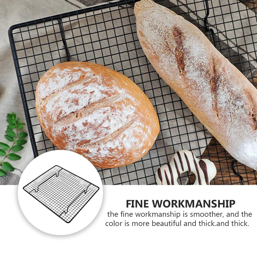 

1 шт., черная вертикальная полоса, антипригарная охлаждающая стойка для выпечки, большой размер, подставка для сухого масла для торта, кухонный помощник, кондитерский инструмент