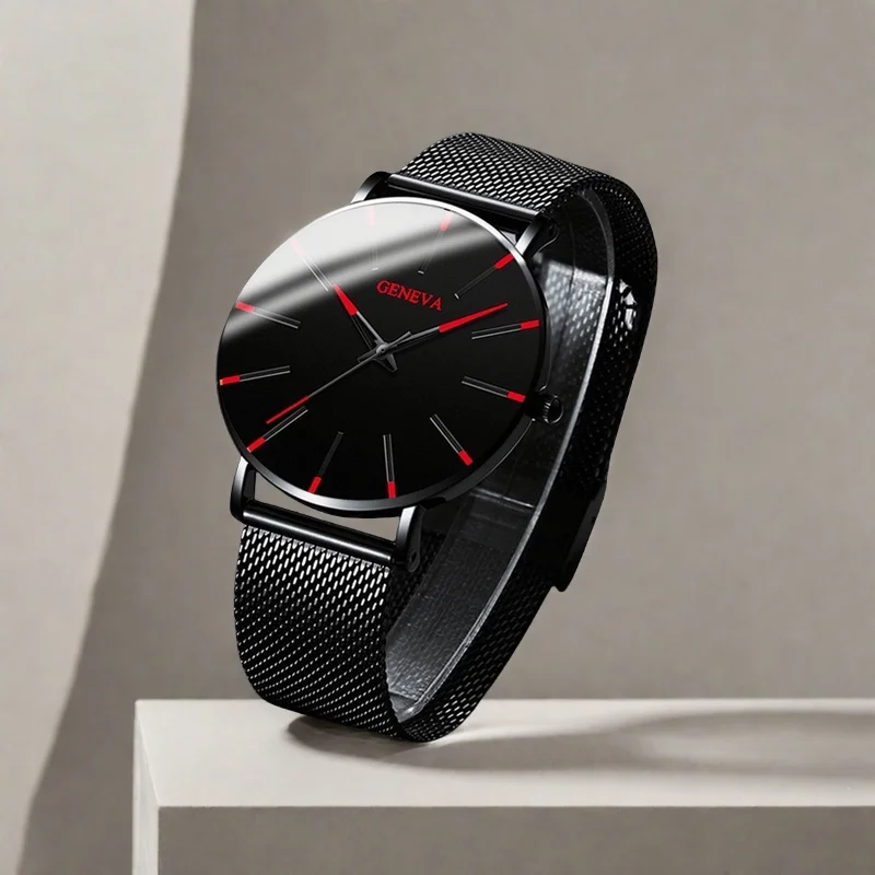 

New Men's Watch Milan Braided Bracelet Mesh Strap Quartz Watch