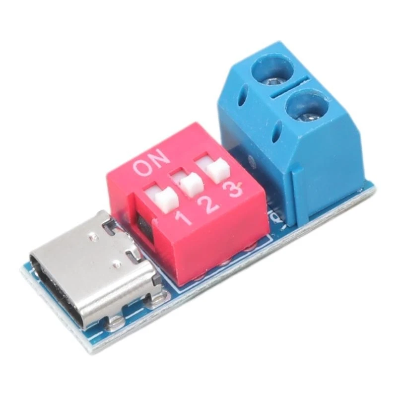 462D USB C PD Triggers Board for Fast Charging Devices with Adjustable Voltages Ranges Forward Reverse Insertion Detection