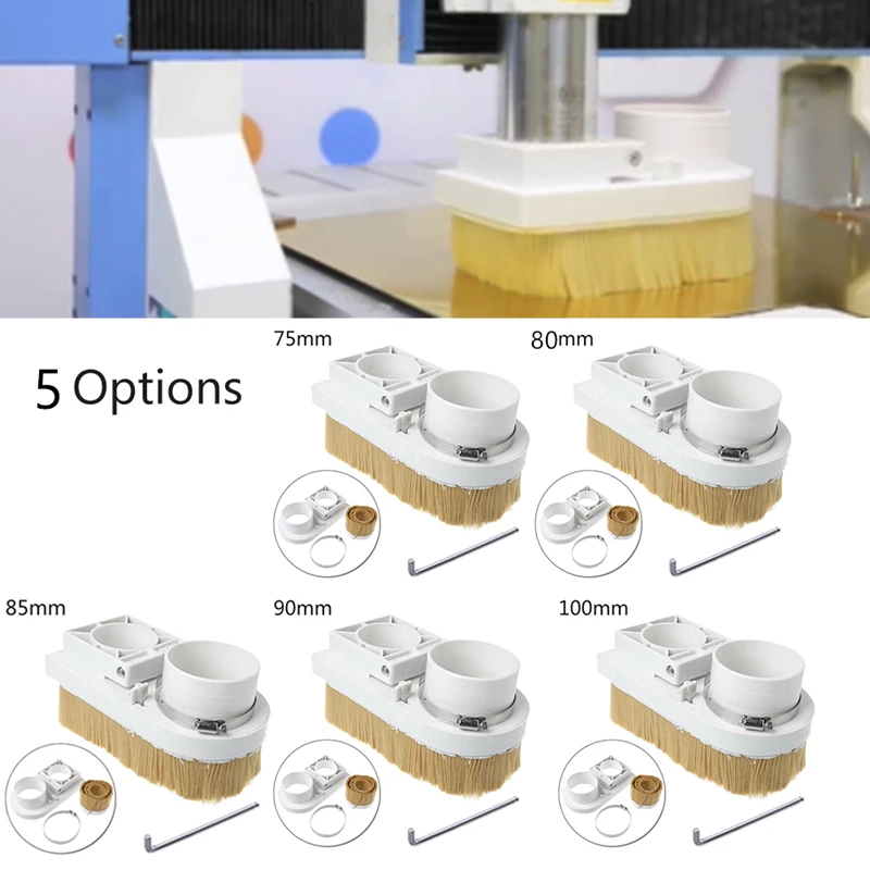 Colector de cubierta de polvo de husillo para enrutador CNC, fresadora de grabado, herramientas eléctricas de carpintería, 75/80/85/90/100mm