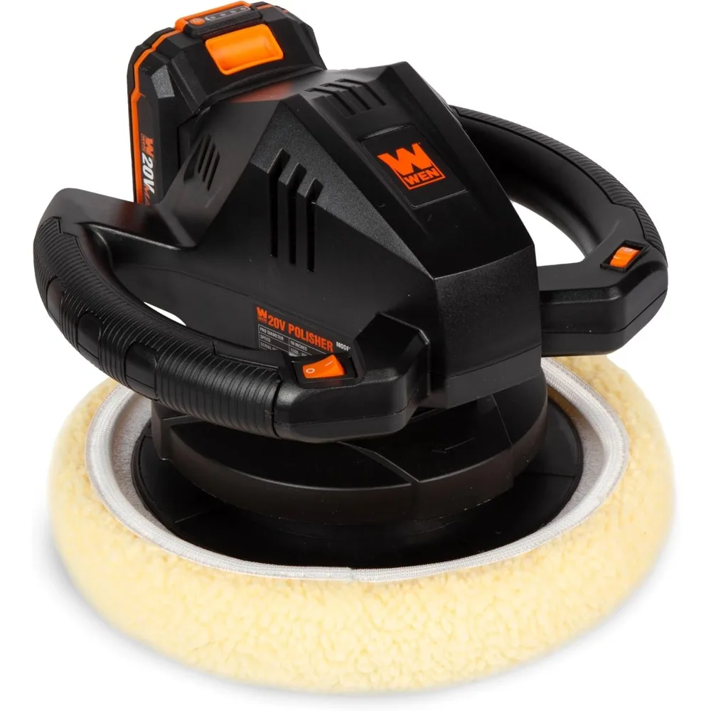 Kit lucidatrice e ceratrice orbitale wireless da 10 pollici con batteria da 2 Ah, caricabatterie e cofani