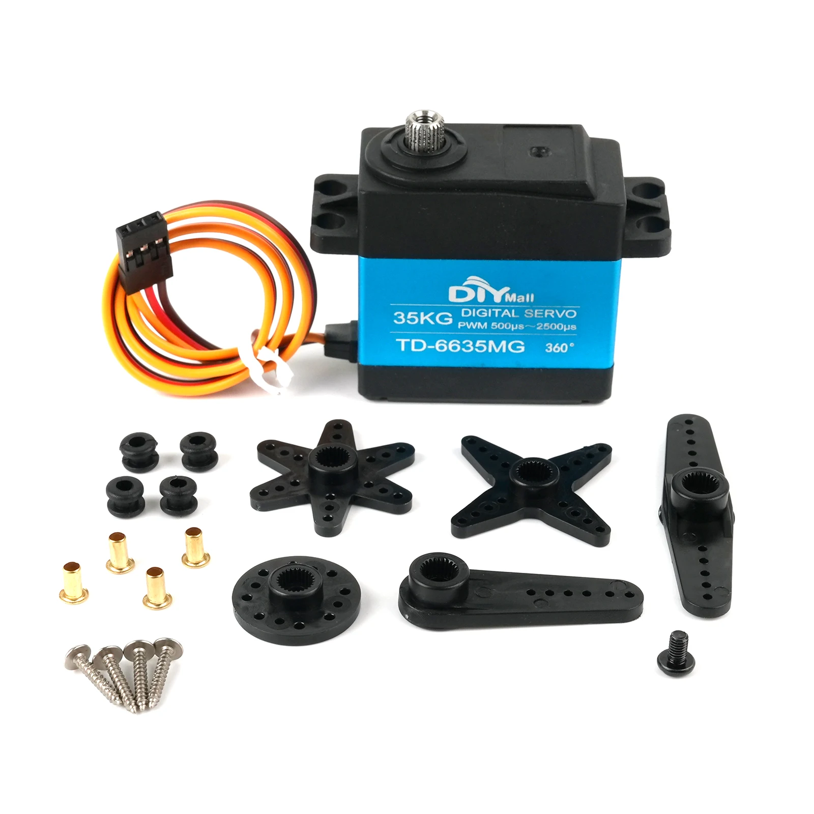 TD-6635MG 35kg Digital Servo 4.8-8.4V 180°/270°/360° Multi-Mode Carbon Brush Motor for Heavy-Duty RC Industrial Robots