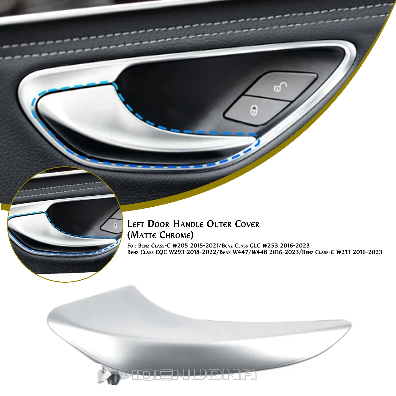 

Car Interior Door Pull Handle Hand Holder Cover Trim For Mercedes Benz C Class W205 GLC Class W253 EQC Class W293 E Class W213