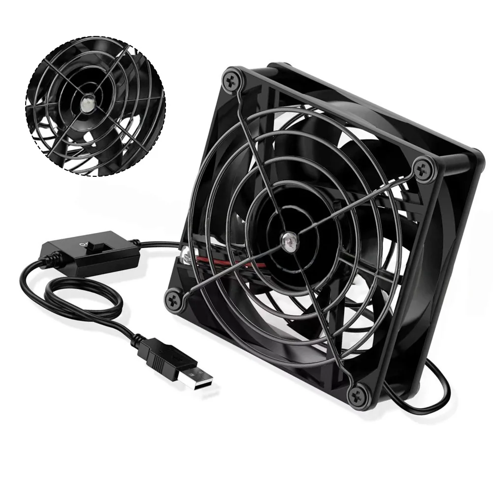 Kipas Kecepatan Dapat Disesuaikan 120Mm Kipas Usb Kecepatan Dapat Disesuaikan Pendinginan Efisien Motor Hidrolik Tingkat Kebisingan 25 DB Daya 1.5 W