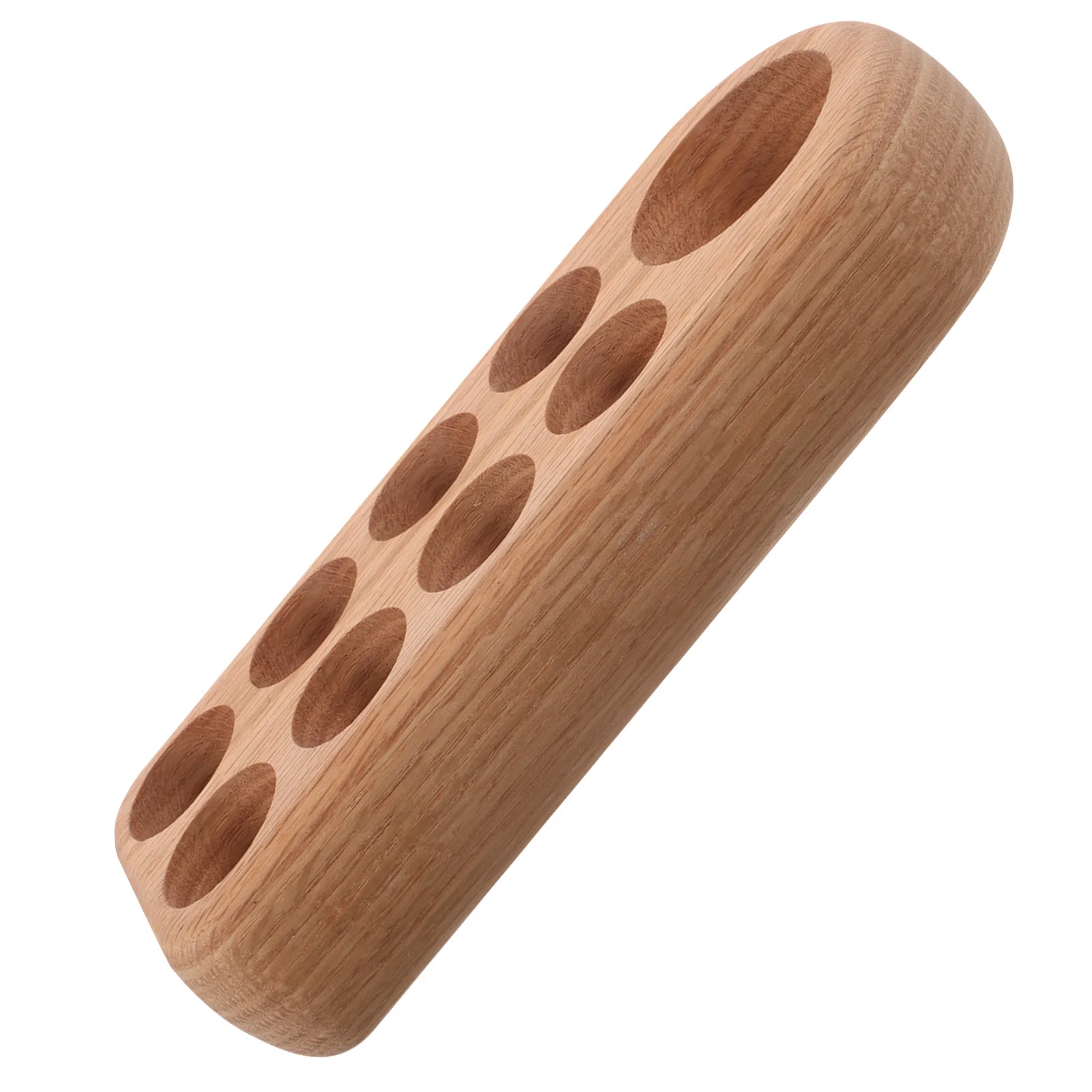 無垢材エッセンシャルオイル収納オーガナイザー9スロットラックディスプレイスタンド（ボトル、香水、ネイルポリッシュ用）寝室、浴室用