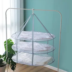 2443 Clothes basket drying net clothes flat net bag household socks drying artifact sweater special drying rack