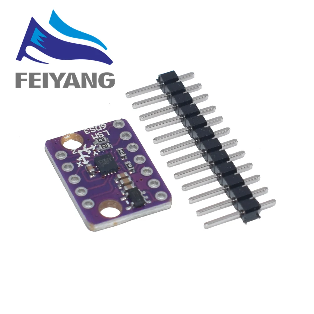 GY-LSM6DS3 Accelerometer Gyro Embedded Digital Temperature Sensor Board SPI IIC I2C Interface Breakout Module LSM6DS3