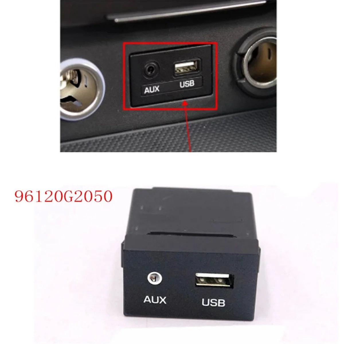 96120G2050 AUX USB Slot Socket Connector for Hyundai I30 PD Ioniq Elantra GT USB Reader AUX Adapter