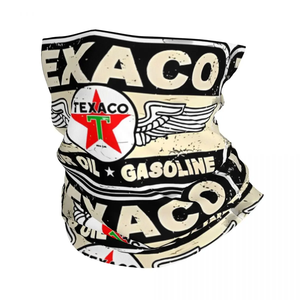 Texacos Vintage Sign Bandana Neck Cover Printed Face Scarf Warm Headband Running Unisex Adult Breathable