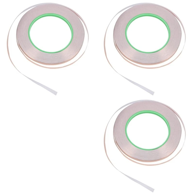HOT 3X Copper Foil Tape With Conductive Adhesive (6Mm X 33Meters) - Crafts, Stained Glass, Soldering, Electrical Repairs~Jul.