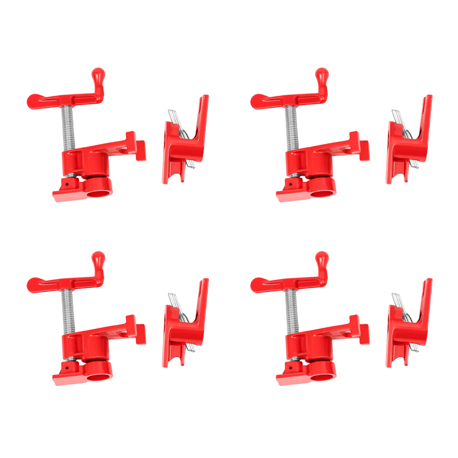 4 حزمة 3/4 "الخشب الإلتصاق مشبك أنابيب مجموعة الثقيلة الحديد الزهر الإفراج السريع بار المشابك عدة مع قاعدة واسعة للنجارة #6