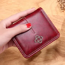 PU Leather Women's Wallets	Short Handbags Zipper Coin Wallet Credit Card Holder Luxury Designer Small Purses for Women