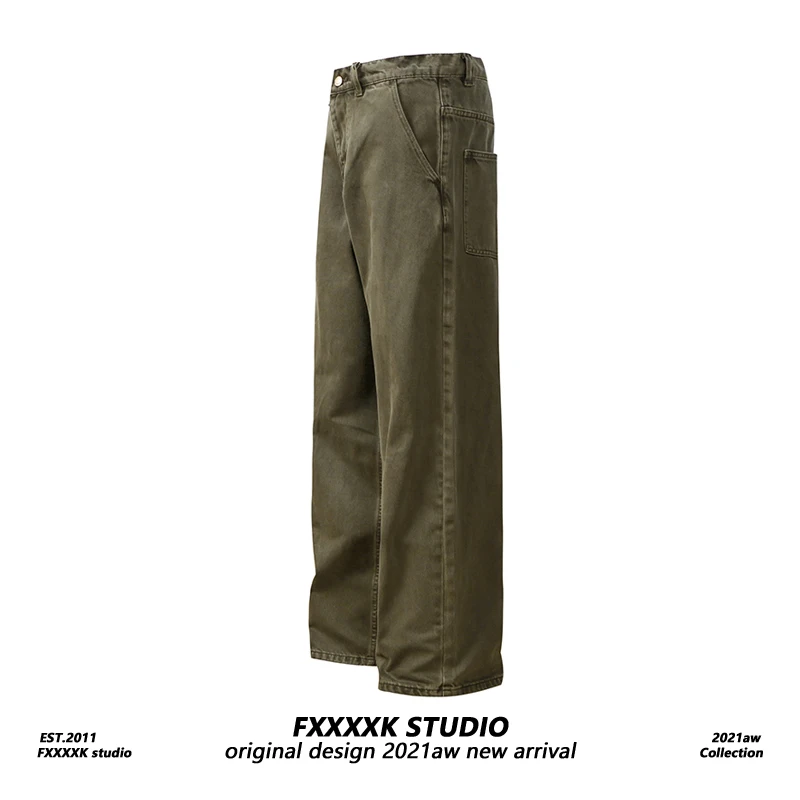 

FXK оригинальные американские ретро прямые свободные повседневные брюки мужские модные брендовые осенне-зимние брюки универсальные удобные
