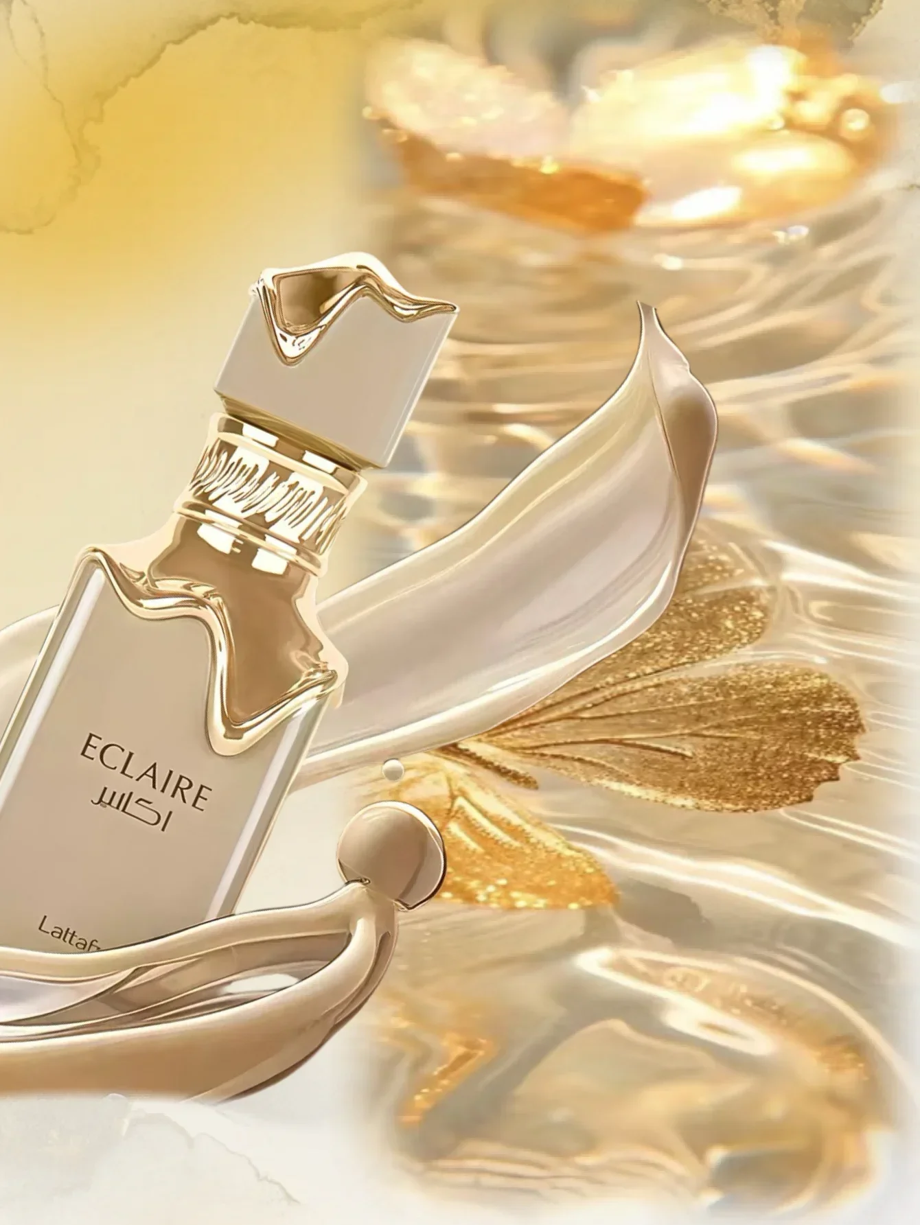 Lattafa Eclaire Eau De Parfum 100ml – Perfume unissex de longa duração com âmbar de baunilha doce, presente festivo elegante para o Natal