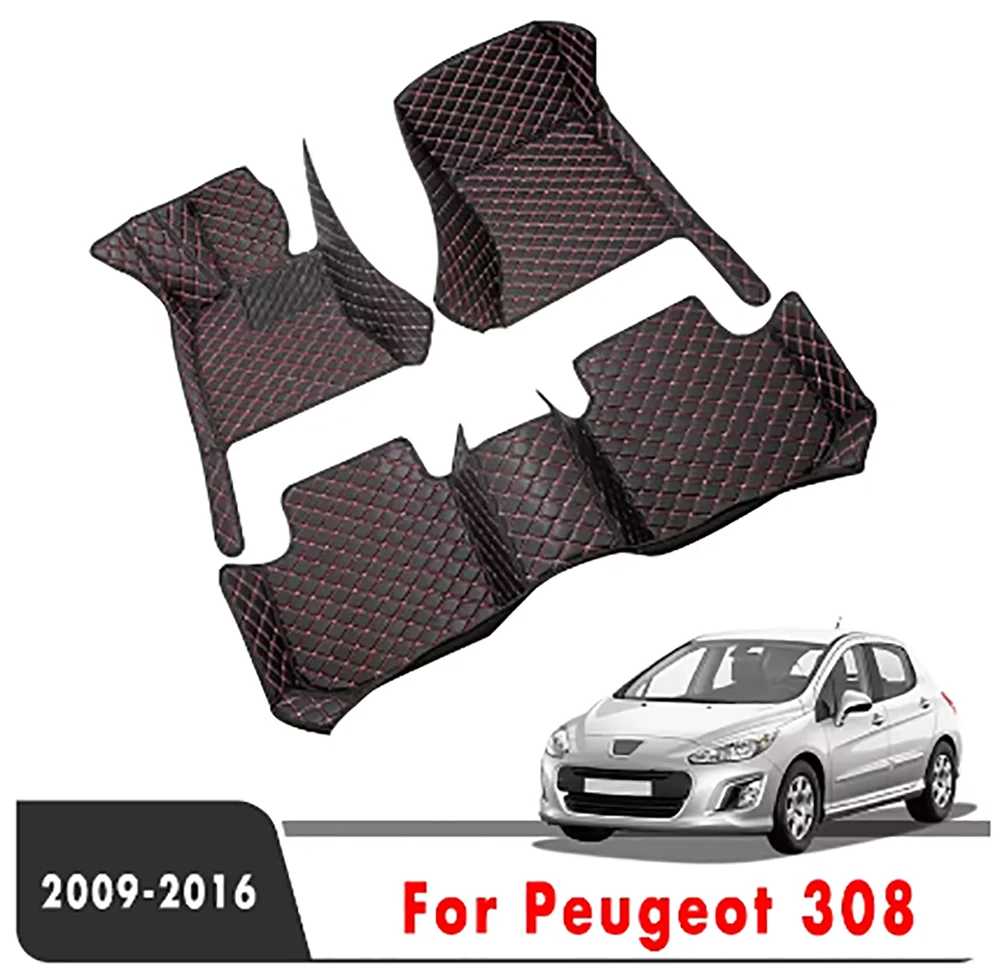 

Коврики VCar на заказ, напольные коврики для Peugeot 308 SW 308SW 2016 2015 2014 2013 2012 2011 2010 2009, водонепроницаемые накладки для стоп с защитой от грязи