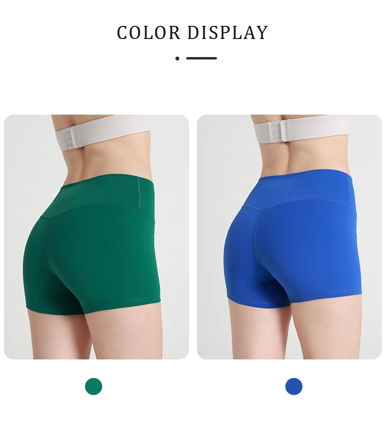 Sommer-Sonderangebot Einfarbige Damen-Sportshorts mit Hoher Taille, Elastisch, Po-Formend, Atmungsaktiv, für Jogging, Fitness und Sport – Detail 6