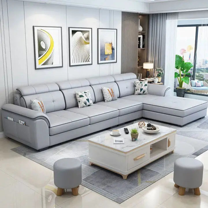 Modern simple fabric sofa combination