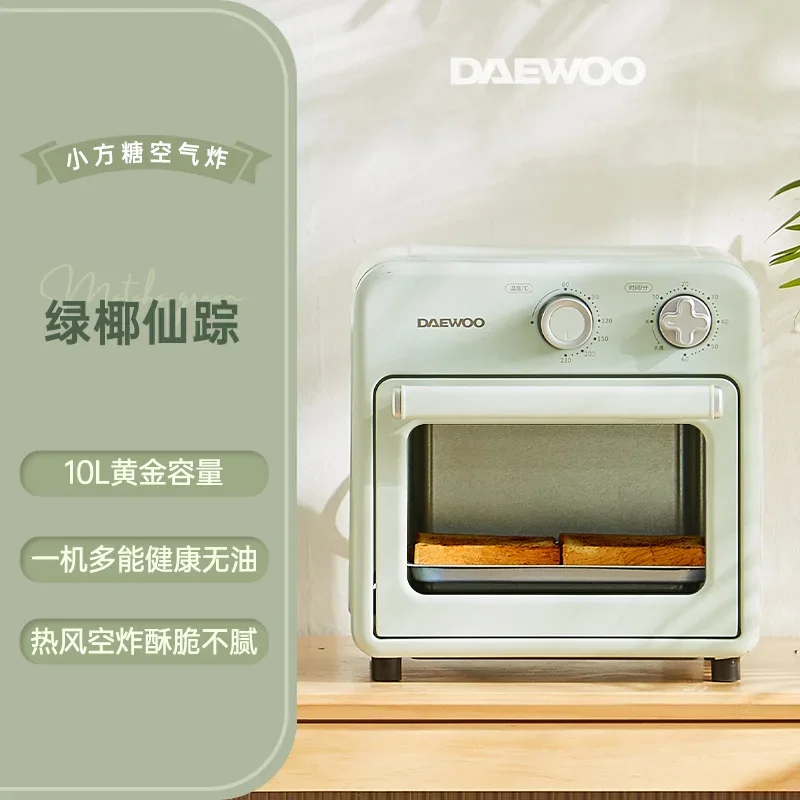 DAEWOO-horno freidora de aire de 220V, gran capacidad Visual multifunción, 10l, perfecto para uso doméstico