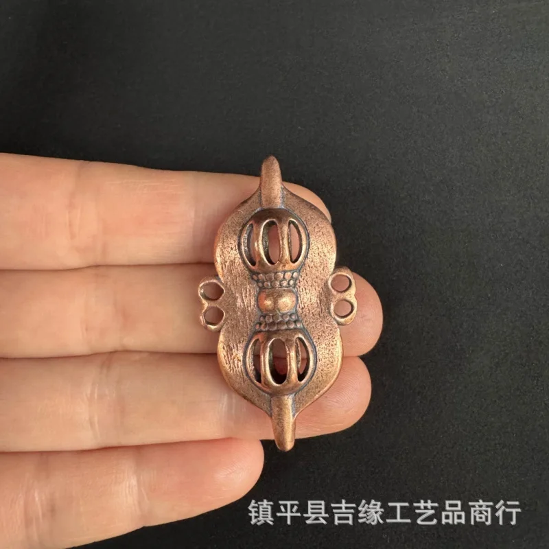 style antique copper nine-pronged vajra pendant ornament, Tibetan cultural accessory