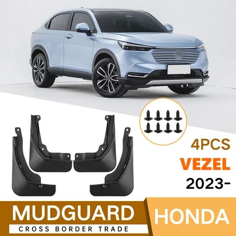 Брызговики для Honda Vezel 2023-2024, внешняя часть колес, брызговики, расширители крыльев, брызговики, аксессуары для грязи