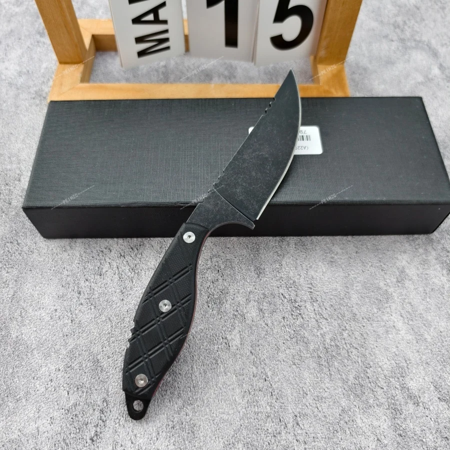 

High Hardness V040 Fixed Blade Knife 8Cr13Mov Blade G10 Handle Durable and Versatile for Both Hands Practical Cutting Knife