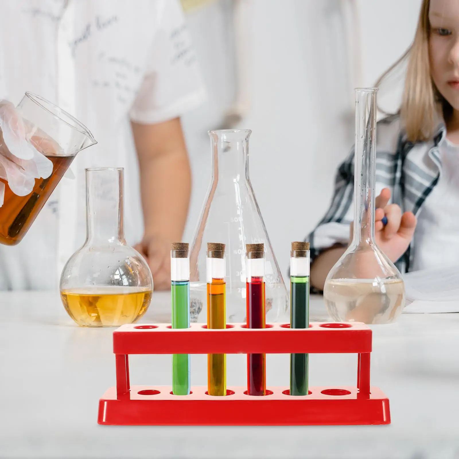 3 Pcs Test Tube Rack Organizer Tubes Plastic for Storage Holder Iron Wire Shelf