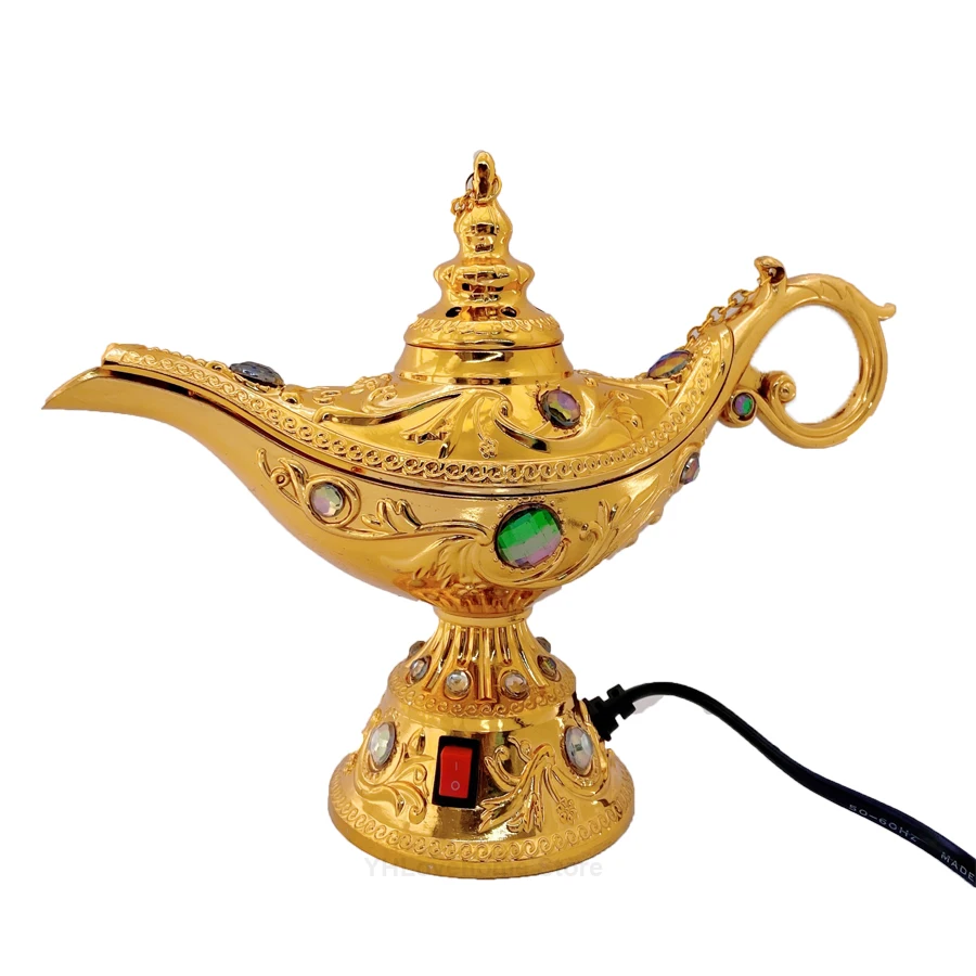 220V Electric Incense Burners Metal  Arabian Sandalwood Bakhoor Censer Middle East Plug-in  Incensory Stove for Home Ornaments