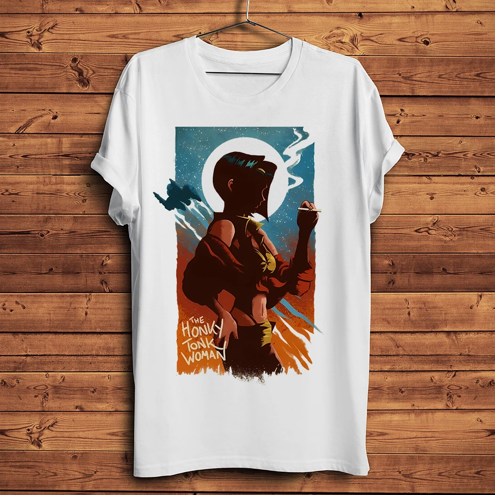 cowboy bebop Spike Spiegel faye valentine jet black Funny Anime TShirt Men Short Sleeve Homme Tee Unisex Streetwear T Shirt