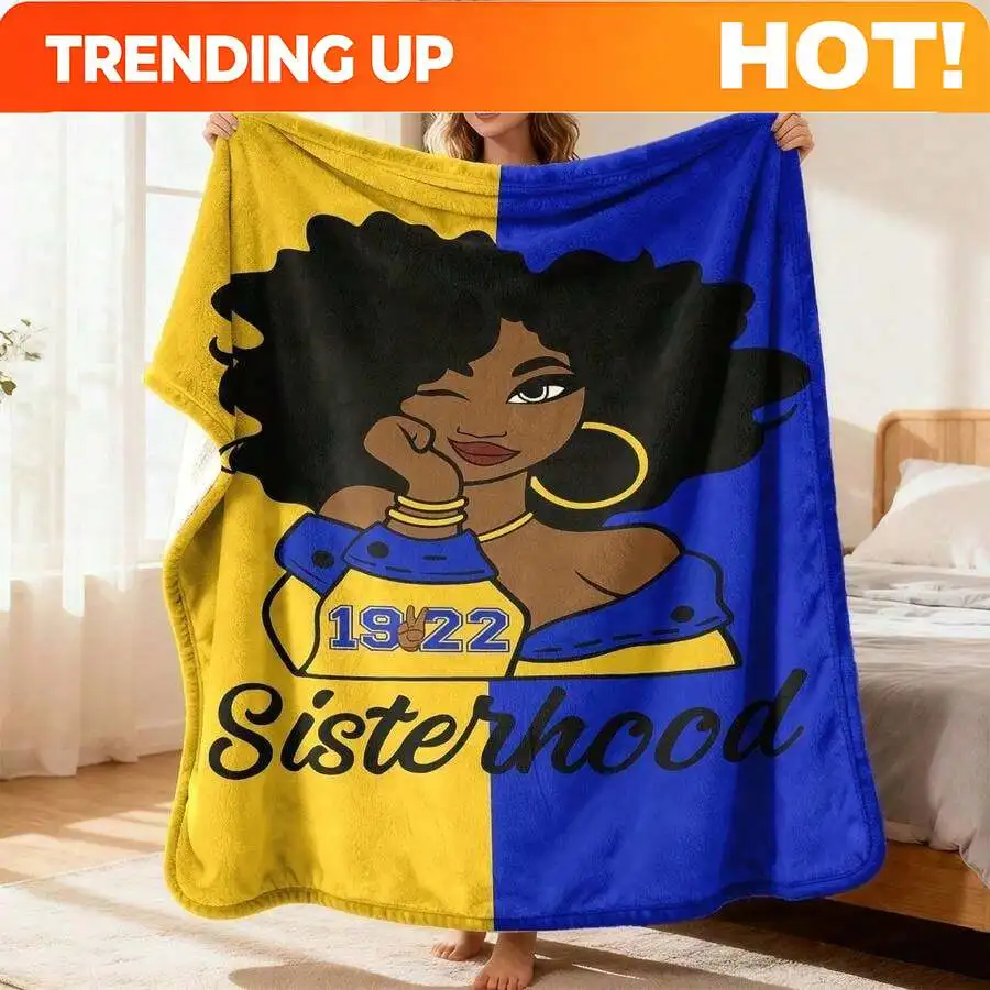 Customize Sigma Gamma Rho Sorority Throw Blanket (ΣΓΡ) - Soft Flannel Greek Letters ΣΓΡΡ Design, Sorority Sister Gift For Bed, C