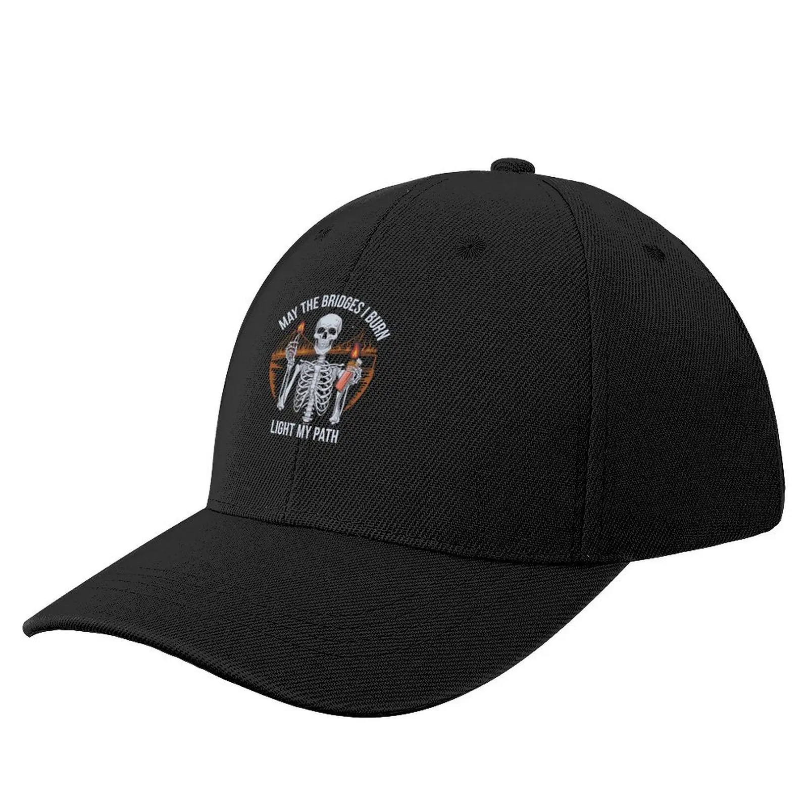 May the Bridges I Burn Light My Path – Skeleton Graphic T-Shirt Baseball Cap derby hat New In Hat Luxury Hat Hats Woman Men's