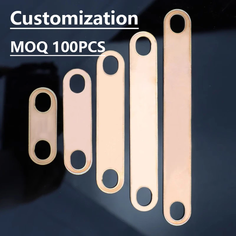 

Customer customization M4M5 M6 M8 Copper Busbar 30mm 35mm 40mm 45mm 50mm LiFePo4 Current Hole Distance Bus Bar Battery Connector