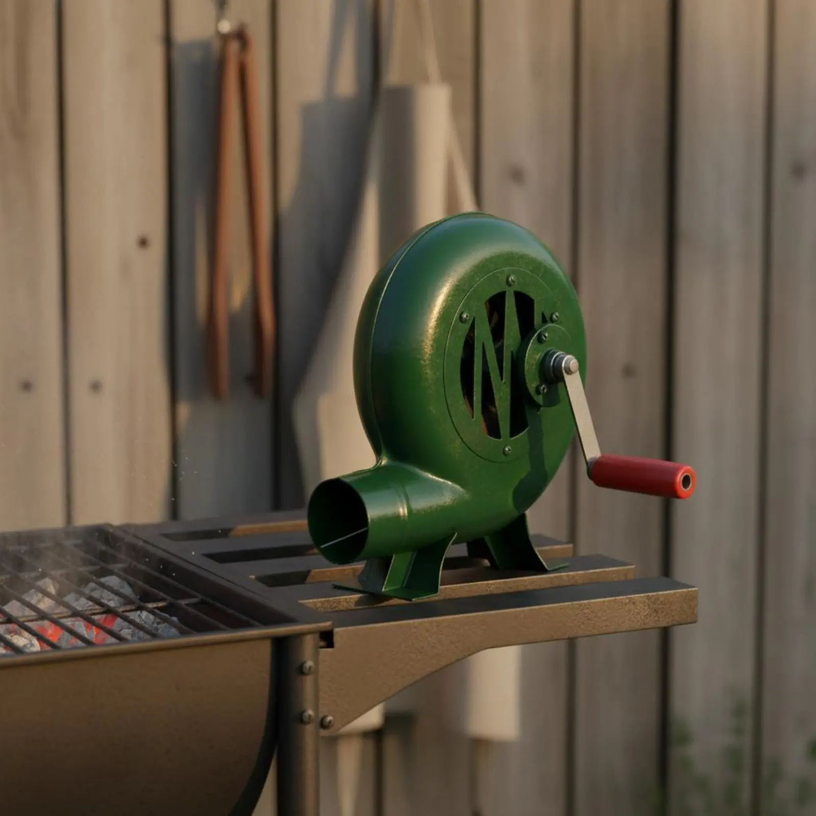Hand Crank Blower Portable Manual Fire Blower Campfire Bellows Easy to Use for Barbecue