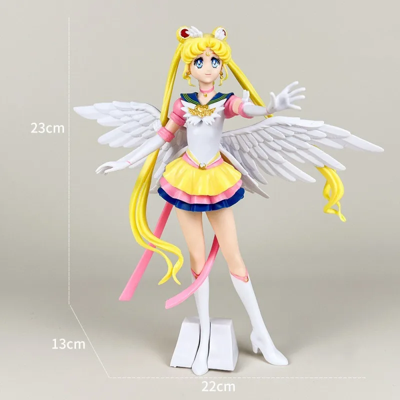 Anime Figuren Kriegerin Mond Hase Puppe Charme Engel Seemann Hase Kawaii PVC Action Modell Kuchen Dekoration Geschenk für Mädchen