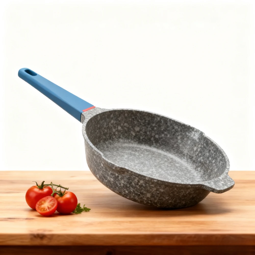 

Volcanic Rock Frying Pan Household Cooking Pan Omelette Steak Frying Pan Pancake Fast Heat Conduction Kitchen Cookware 24/28cm