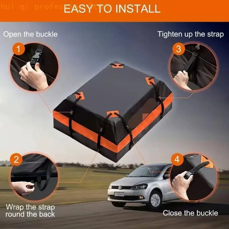 Wasserdichte 420D Oxford Dachgepäckträgertasche mit Anti-Rutsch-Matte für Auto-SUV H8WE – Detail 7