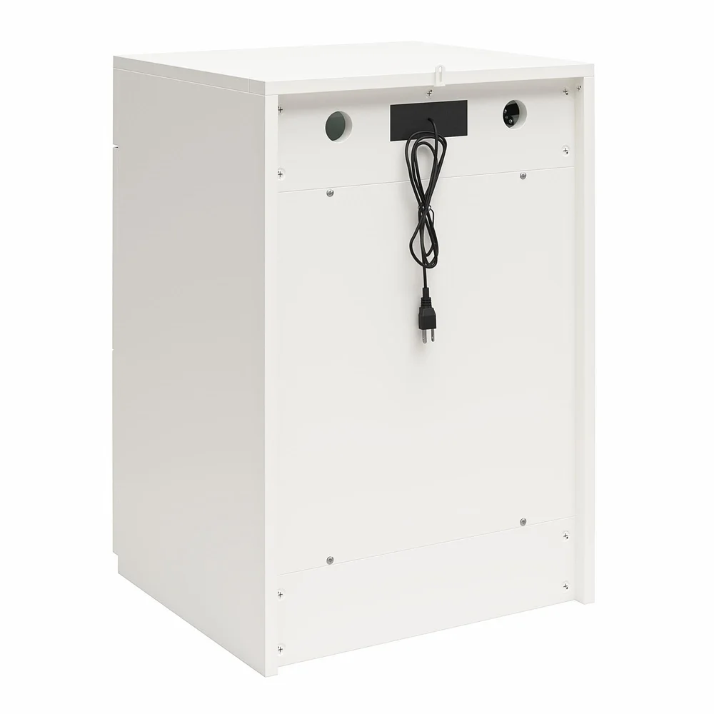 Compact 3-in-1 Vanity Desk with Mirror USB Charging Station Hidden Storage Stool Perfect Makeup and Study