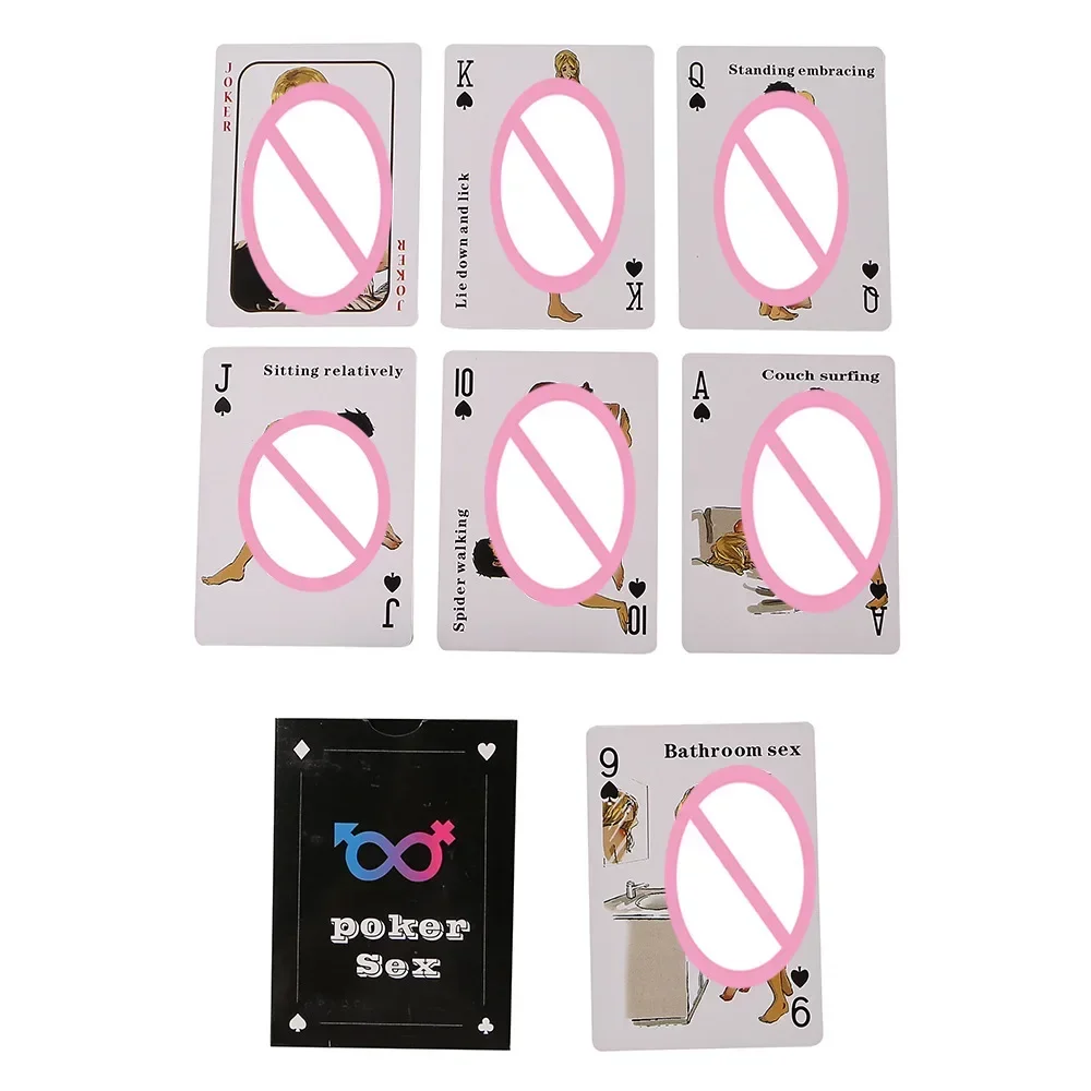 54pcs Full English Sex Posture Poker SX Cards Couple Bedroom Couple Flirting Alternative Game Cards - view 3