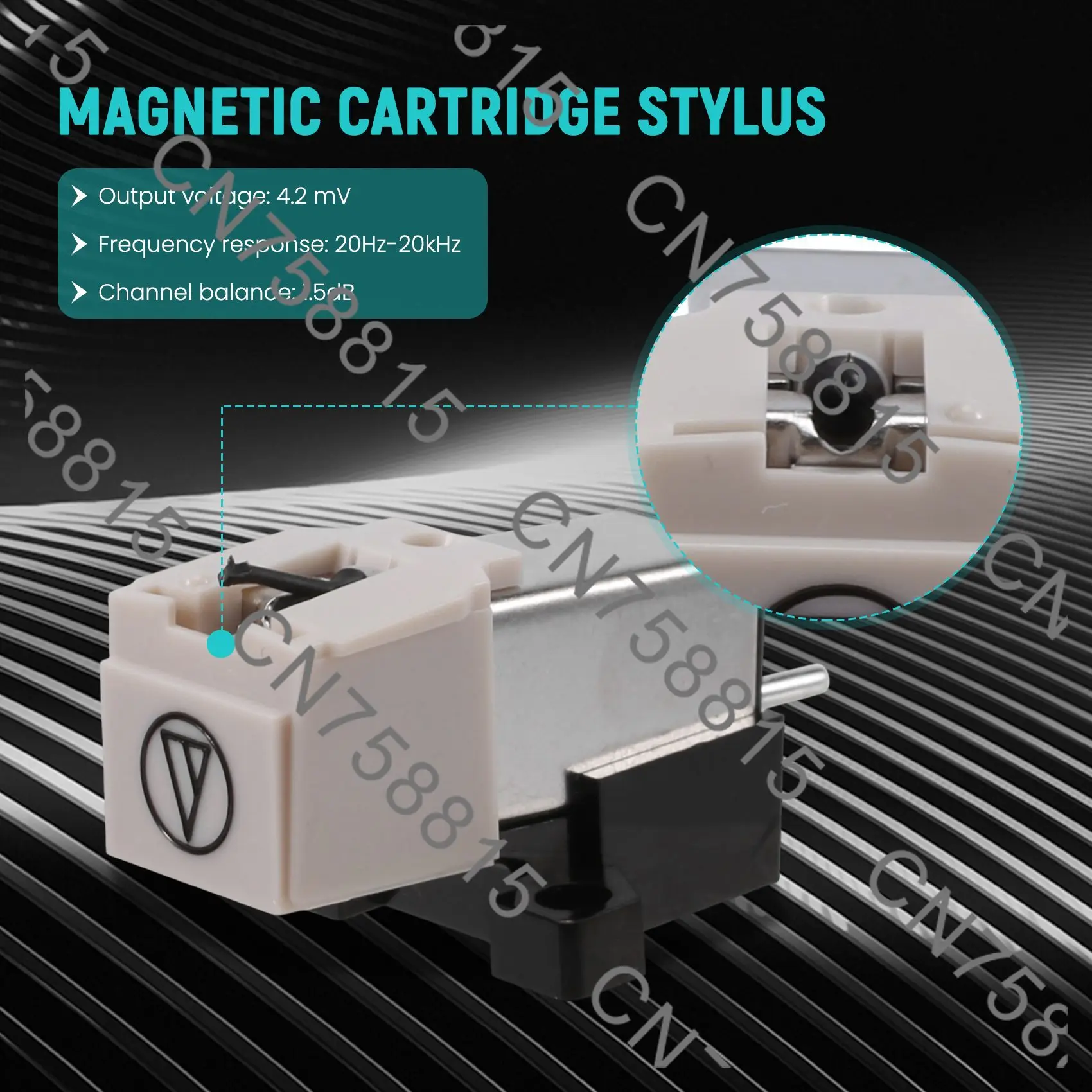 Cement recording needle, turntable recording player, music player, recording player, 3 pieces AT3600L magnetic cartridge type