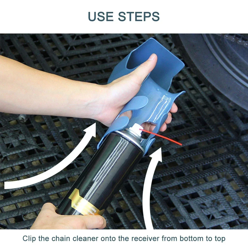 Portable Motrocycle Bike Chain Cleaner Tool Set Ultralight Splash Proof Grease Storage Tool Motorbike Chain Lube Oiler Tool image 5
