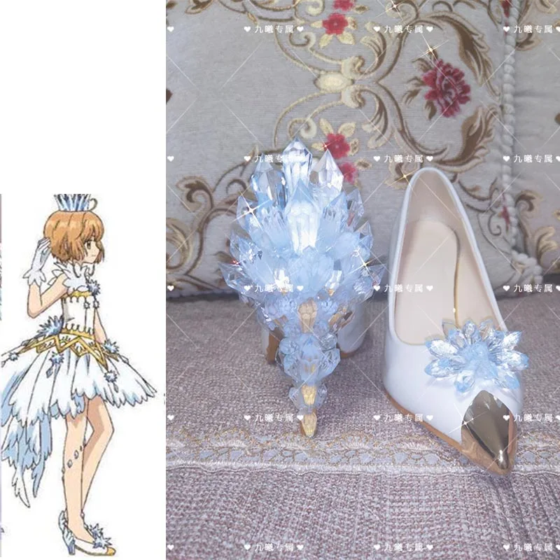 

CARDCAPTOR SAKURA cosplay Sakura clear card cosplay shoes Anime Cosplay Shoes Halloween cosplay Costume 34-40 Shoes Props