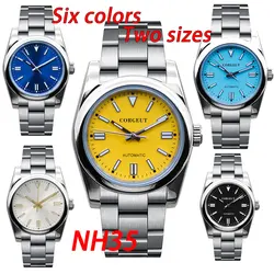 36/39mm Corgeut Relogio Masculino Custom logo  Sapphire Crystal Automatic Men's Watch Japan NH35 Miyota Movement Green Luminous