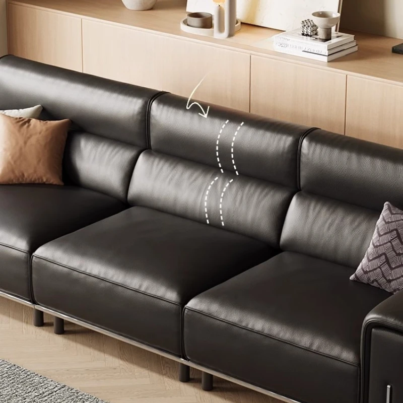 أرائك أرضية الاستقبال أثاث غرفة المعيشة الكسولة الأرائك الحديثة الترفيه أثاث من الجلد الصناعي El Sofá MHSF #4