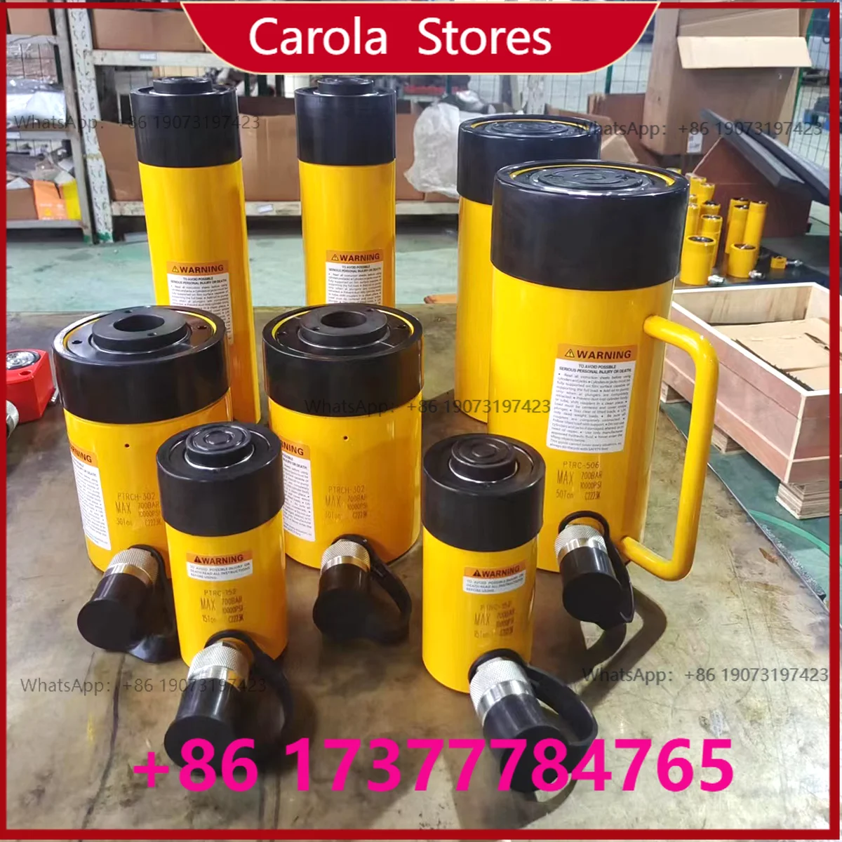 5-95Ton Micro Front End Loader Hydraulic Jack Cylinder, 16-362mm Stroke Industrial Lifting Hydraulic Ram Cylinder