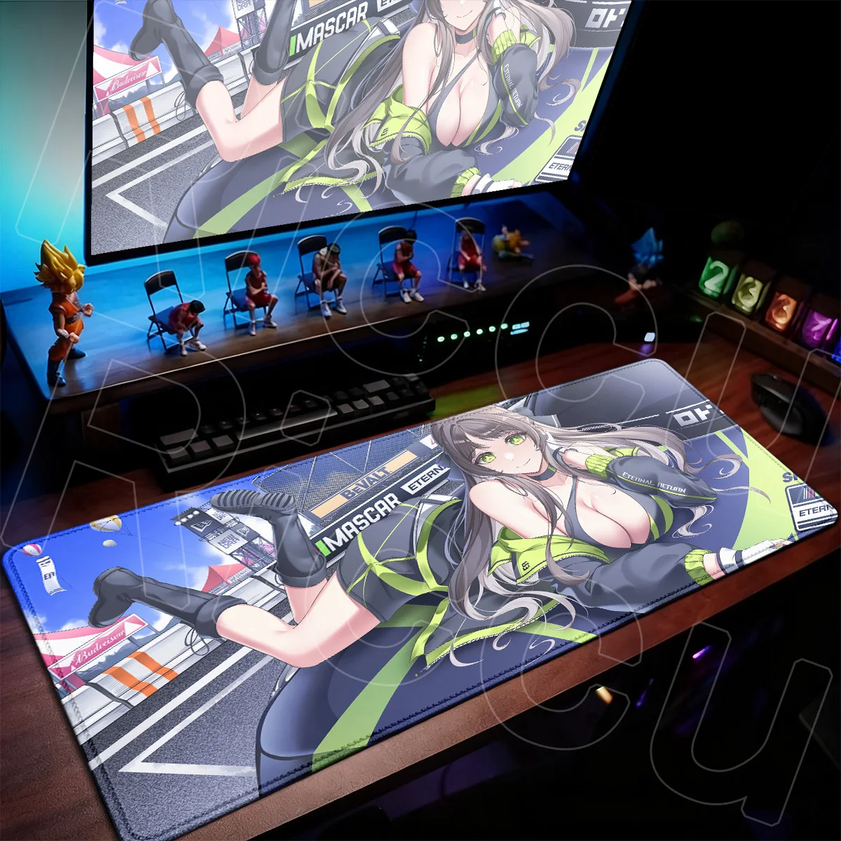 Locking Edge Rubber Keyboard Table Mat XXL Washable Eternal Return Black Survival Cool Mousepad Large Laptop Desk Protection Rug